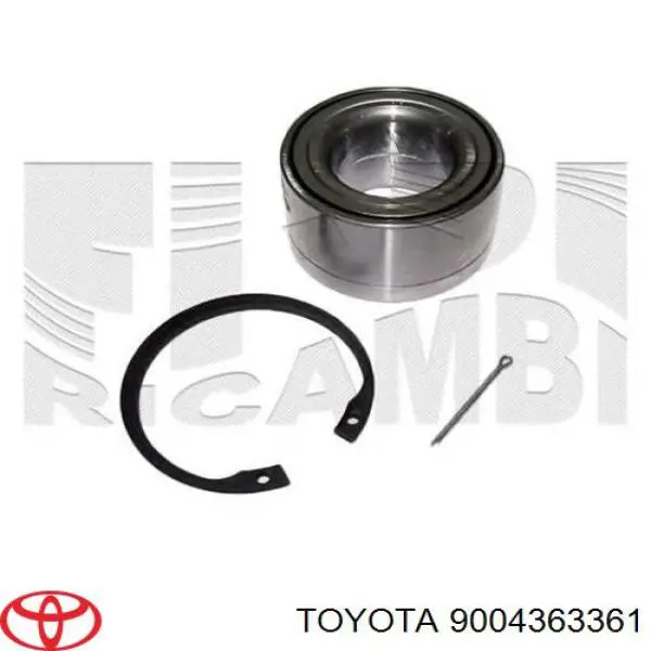 Комплект підшипник маточини передньої Toyota 9004363361 ціна, від 33.21 USD