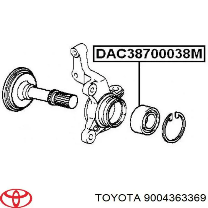 9004363369 Toyota Підшипник маточини передньої