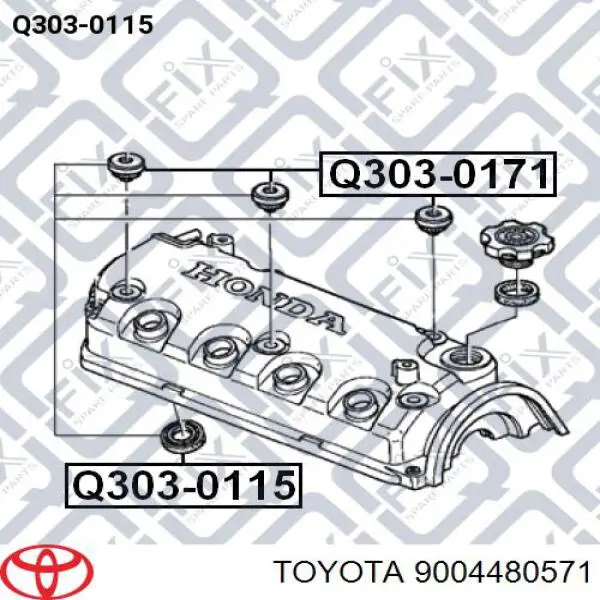 9004480571 Toyota кільце ущільнювальне свічкового колодязя