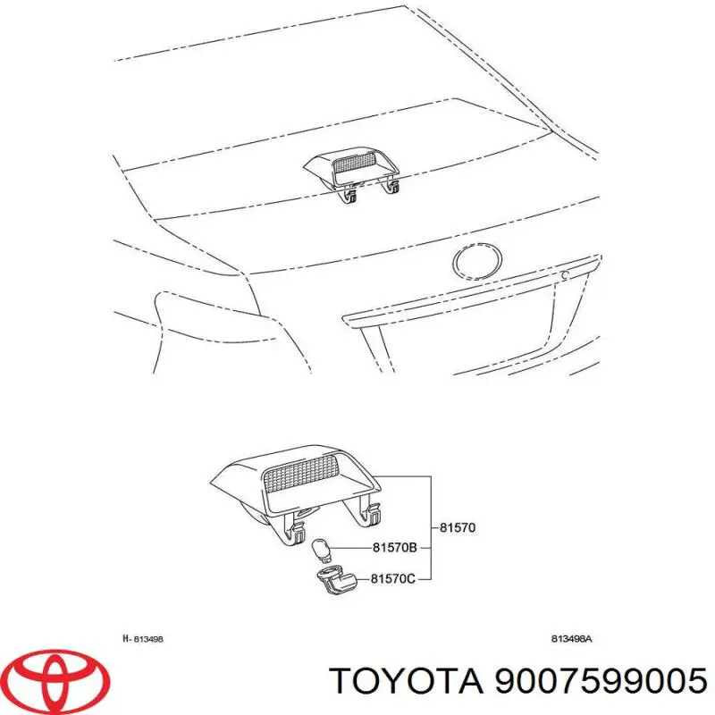 Цоколь (патрон) лампочки додаткового стоп сигналу Toyota 9006981028 ціна, від 4.40 USD