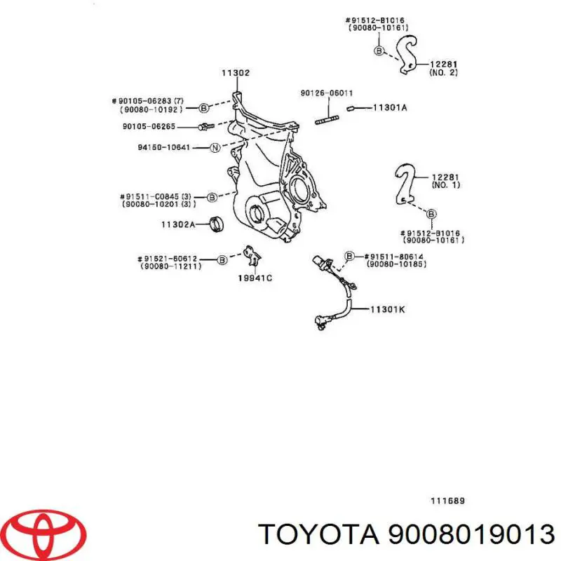 9008019013 Toyota датчик положення (оборотів коленвалу)