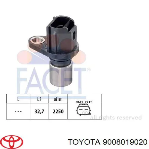 Датчик фаз Toyota 9008019020 ціна, від 16.65 USD