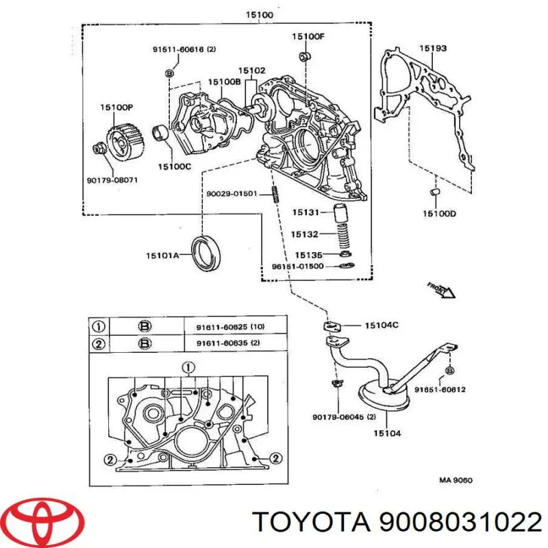 Сальник АКПП/КПП, вихідного/вторинного валу Toyota 9008031022 ціна, від 4.45 USD