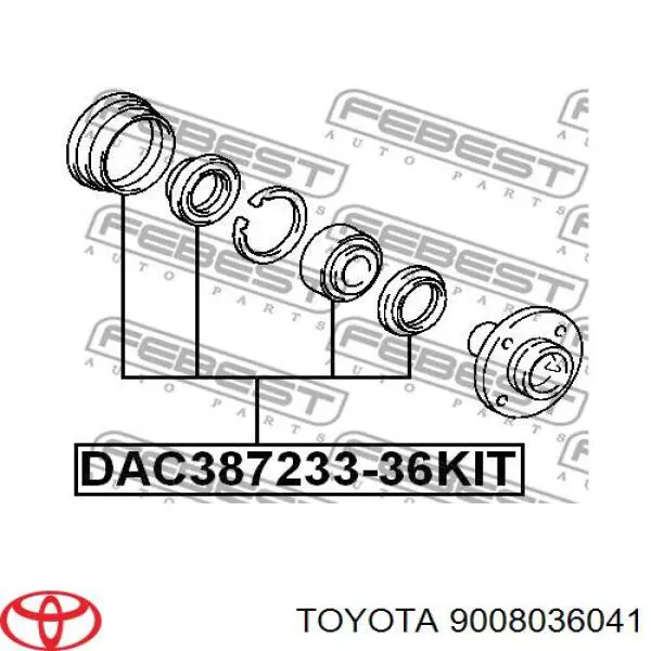 9008036041 Toyota підшипник маточини передньої