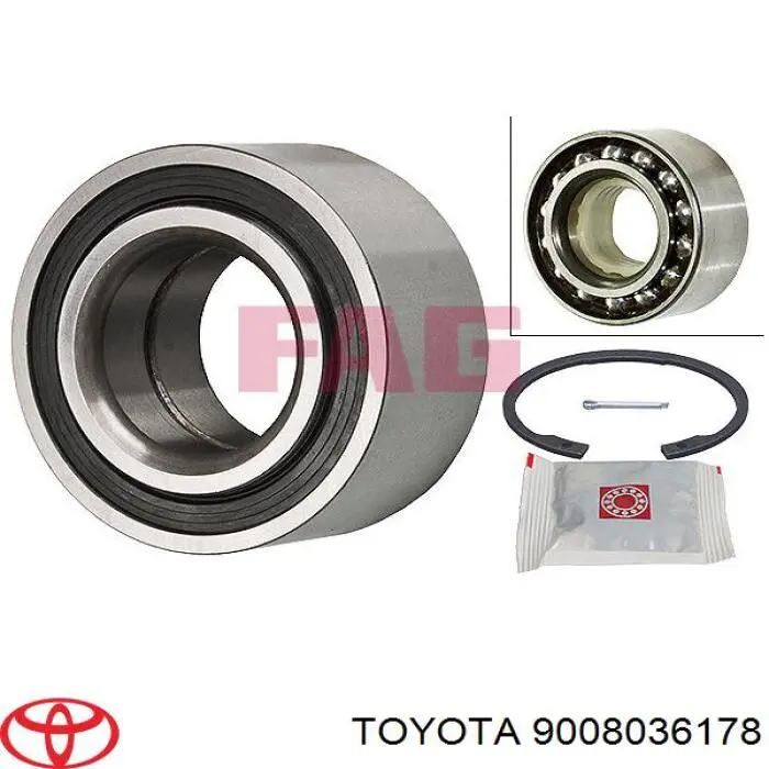 9008036178 Toyota Підшипник маточини передньої