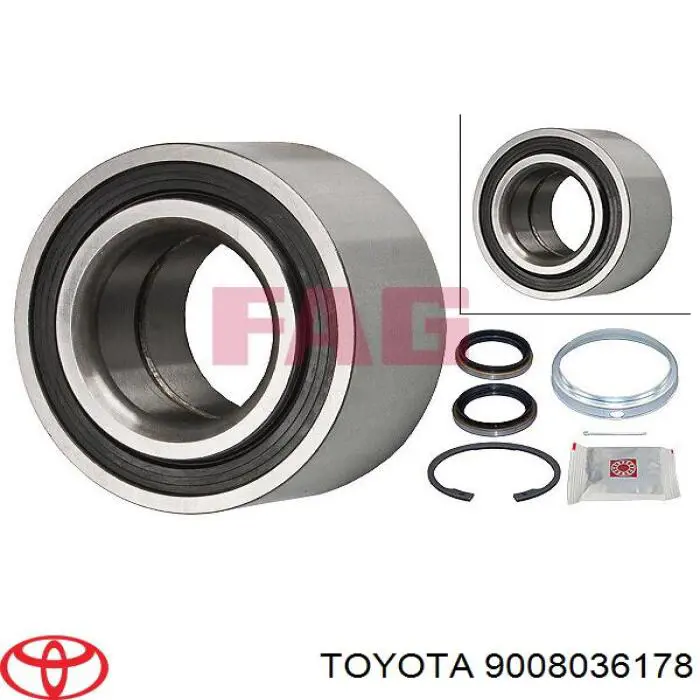 9008036178 Toyota Підшипник маточини передньої