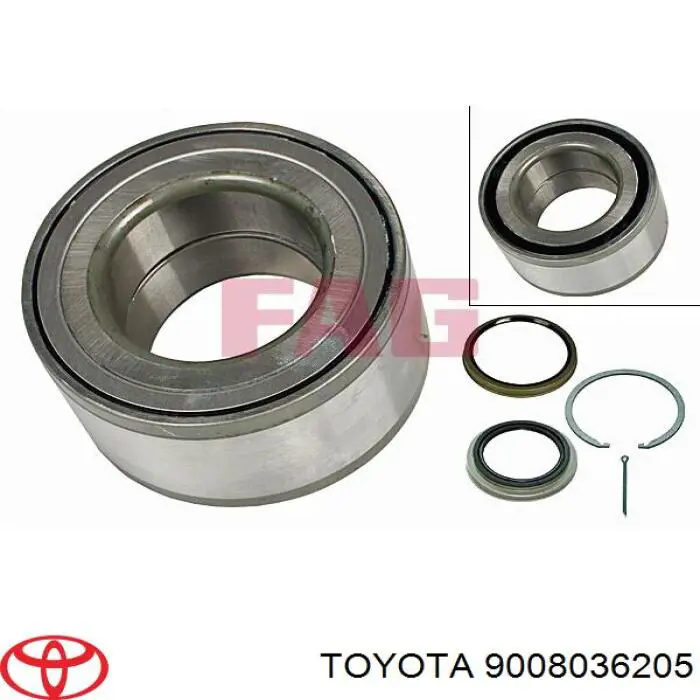Підшипник ступиці 9008036205 Toyota