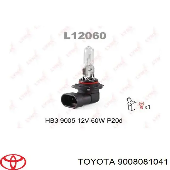 9008081041 Toyota Лампочка галогенна