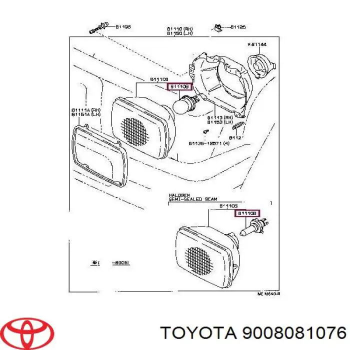 Лампа протитуманної фари Toyota Yaris хетчбек (SP90) (2005 - 2011) ціна, від 125.79 USD