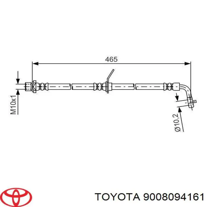 9008094161 Toyota шланг гальмівний задній, правий