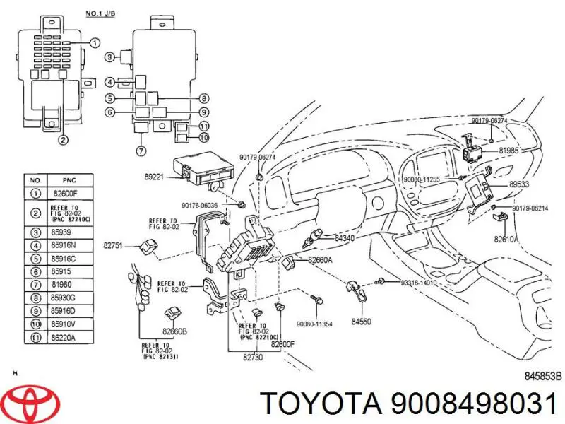 Реле протитуманної фари 9008498031 Toyota