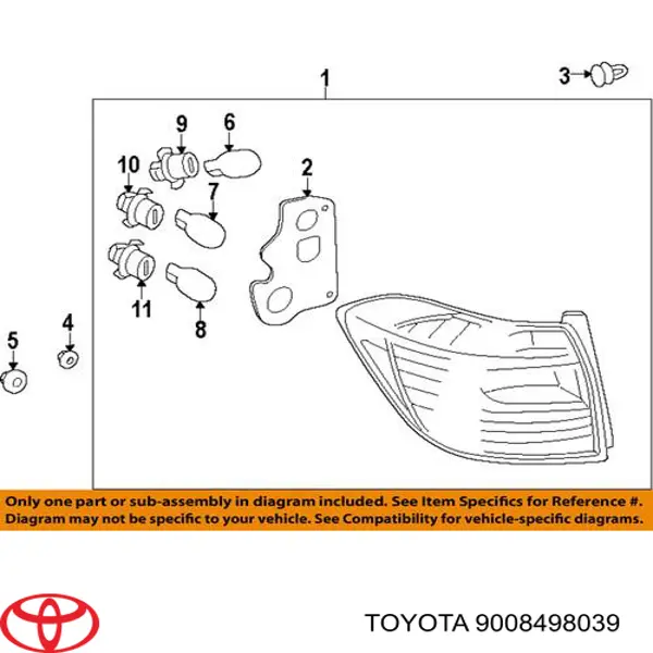 Лампи Toyota 9008498039 ціна, від 0.69 USD