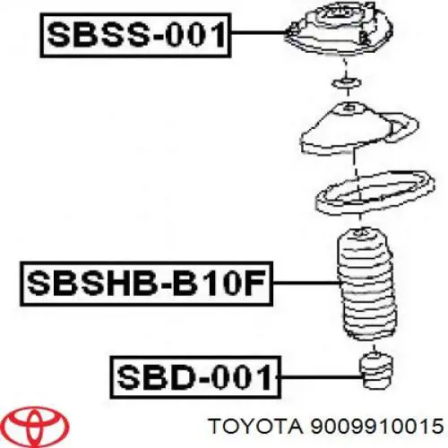 Підшипник генератора Toyota 9009910015 ціна, від 169.00 UAH