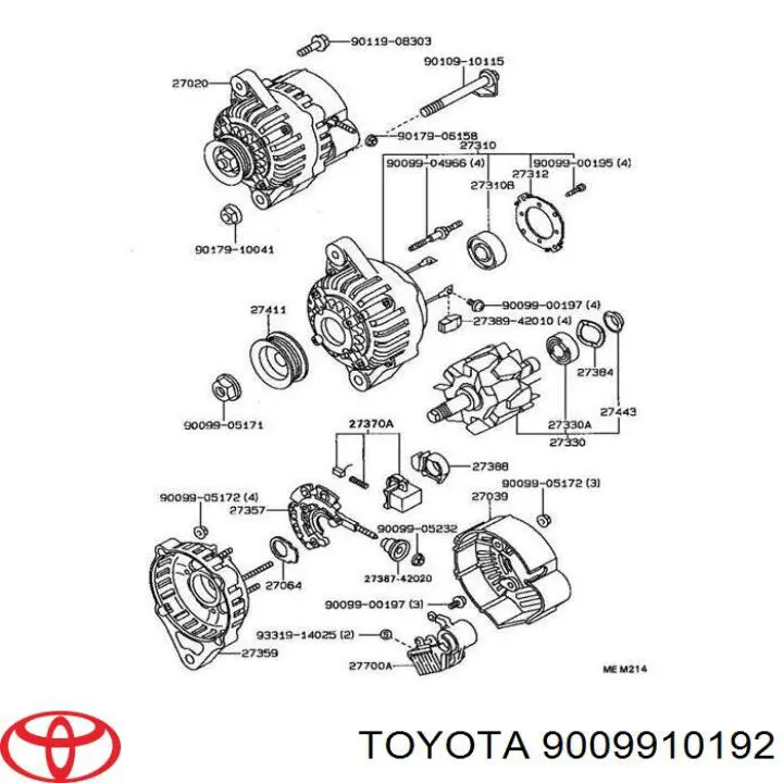 Підшипник генератора Toyota 9009910192 ціна, від 15.49 USD