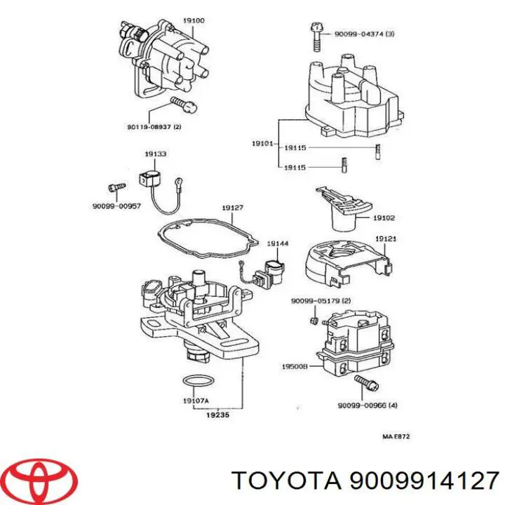 Купити 9009914127 Toyota Кільце ущільнювача трамблера