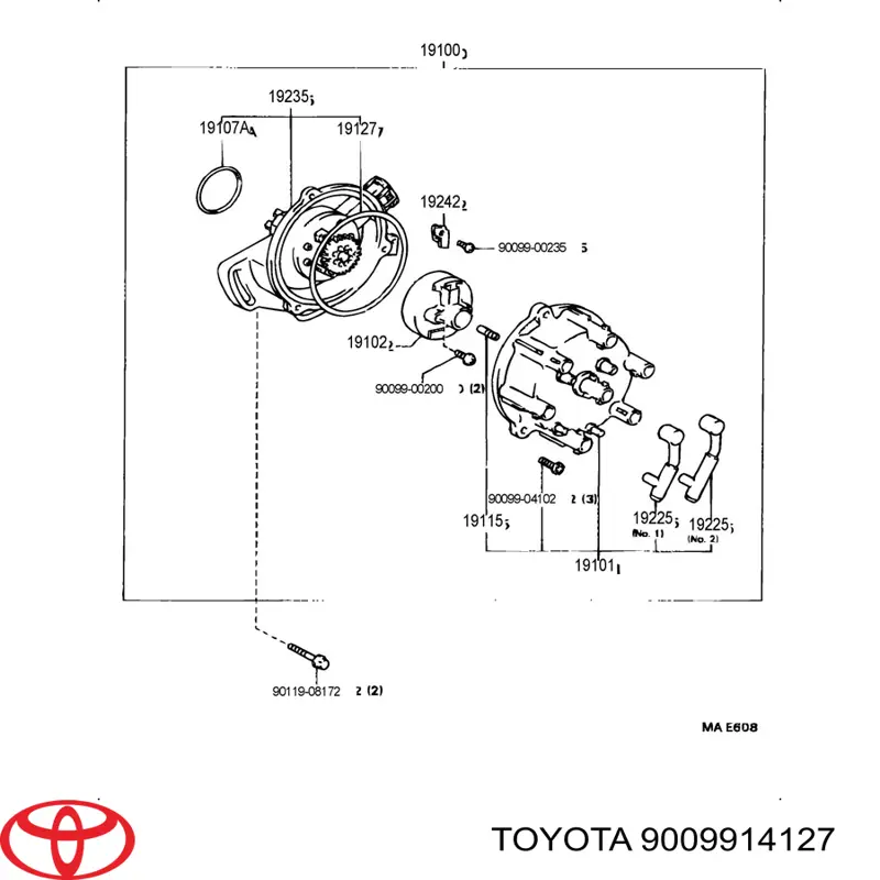 9009914127 Toyota Кільце ущільнювача трамблера