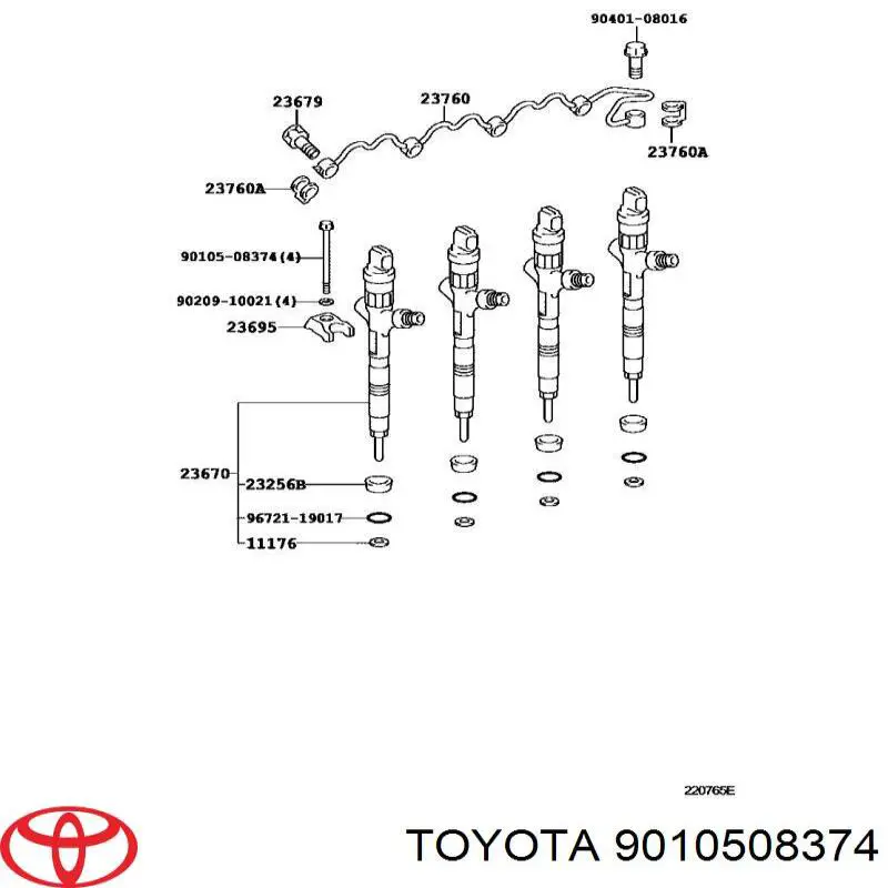 Болт кріплення форсунки Toyota 9010508374 ціна, від 3.28 USD
