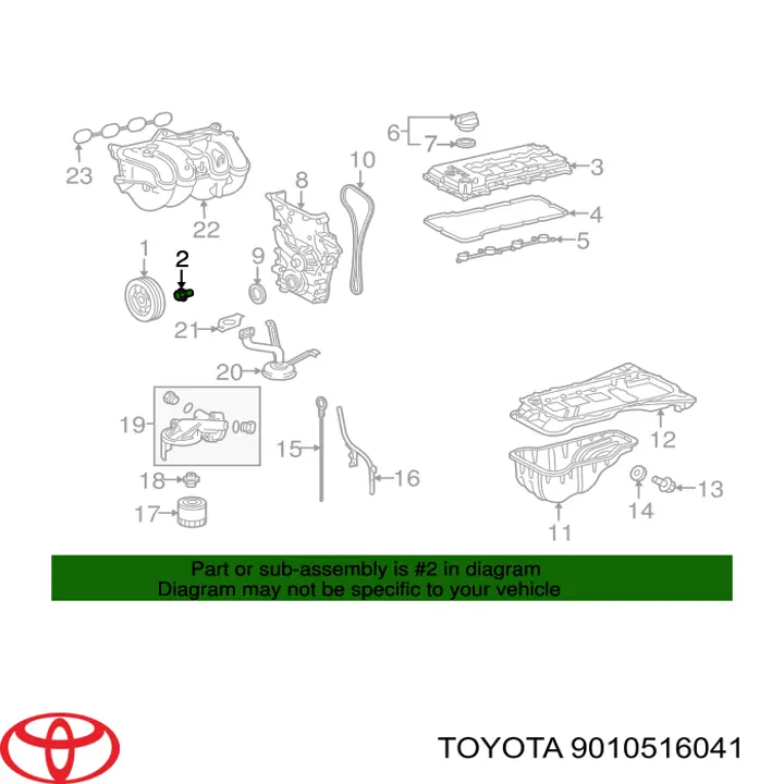 Болт колінвалу Toyota 9010516041 ціна, від 5.08 USD
