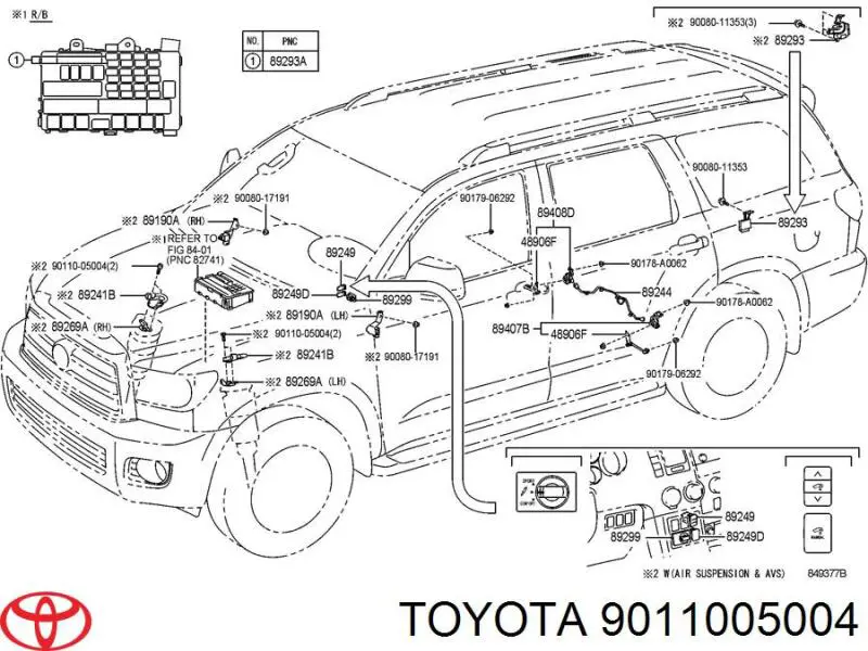 Циліндр-актуатор задньої підвіски 9011005004 Toyota