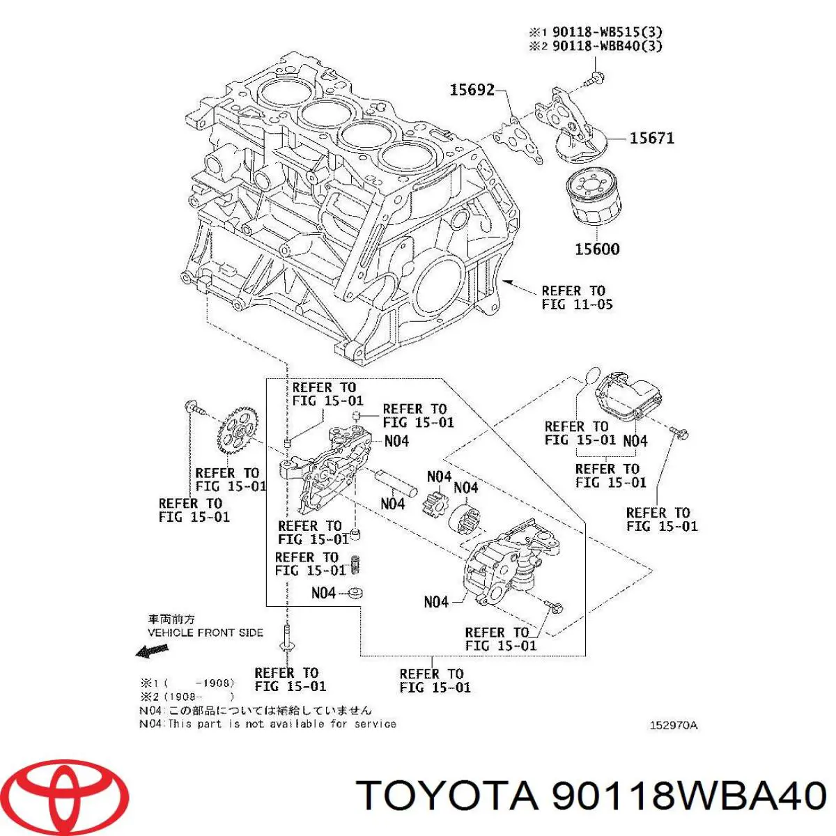 Масляний фільтр 90118WBA40 Toyota