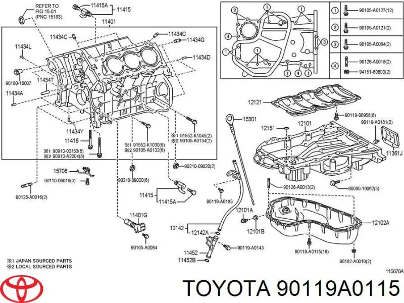 Болт масляного піддону Toyota 9011906938 ціна, від 0.88 USD