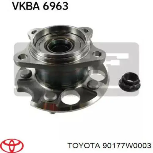 Гайка маточини передньої 90177W0003 Toyota