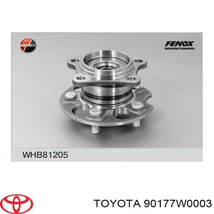 Гайка маточини передньої 90177W0003 Toyota