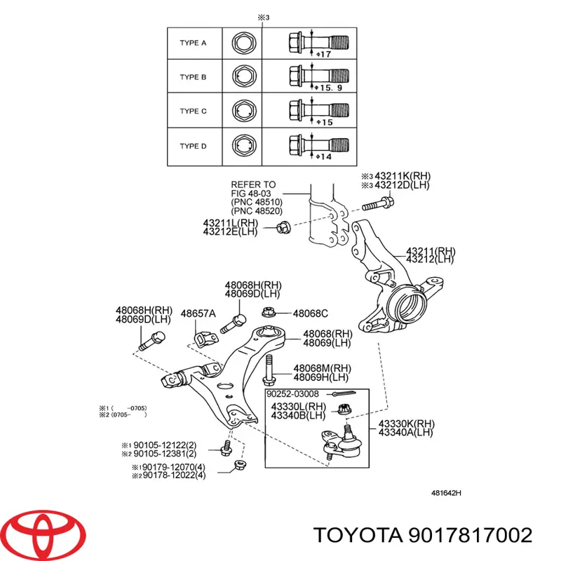 Купити 9017817002 Toyota Гайка кріплення амортизатора