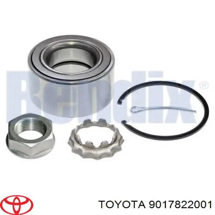Комплект підшипник маточини передньої Toyota 9017822001 ціна, від 20.94 USD