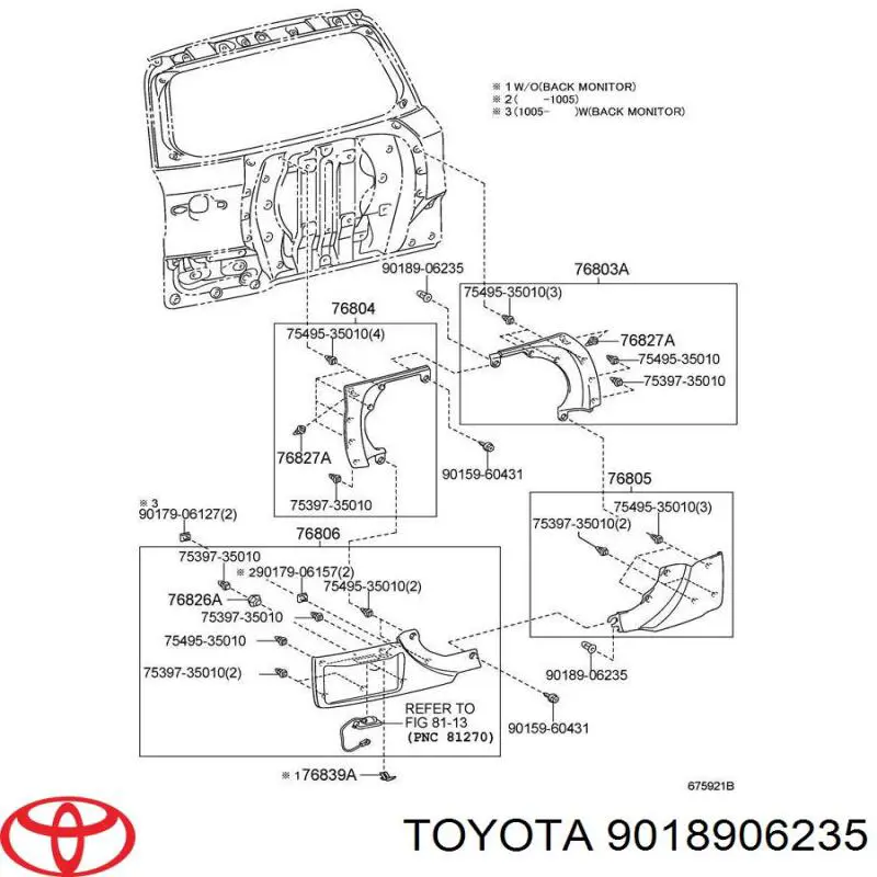 Пістон (кліп) кріплення підкрилки переднього крила Toyota 9018906235 ціна, від 0.54 USD