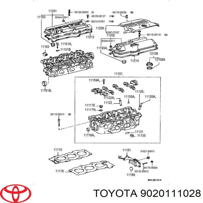 9020111028 Toyota шайба болта головки блоку (гбц)