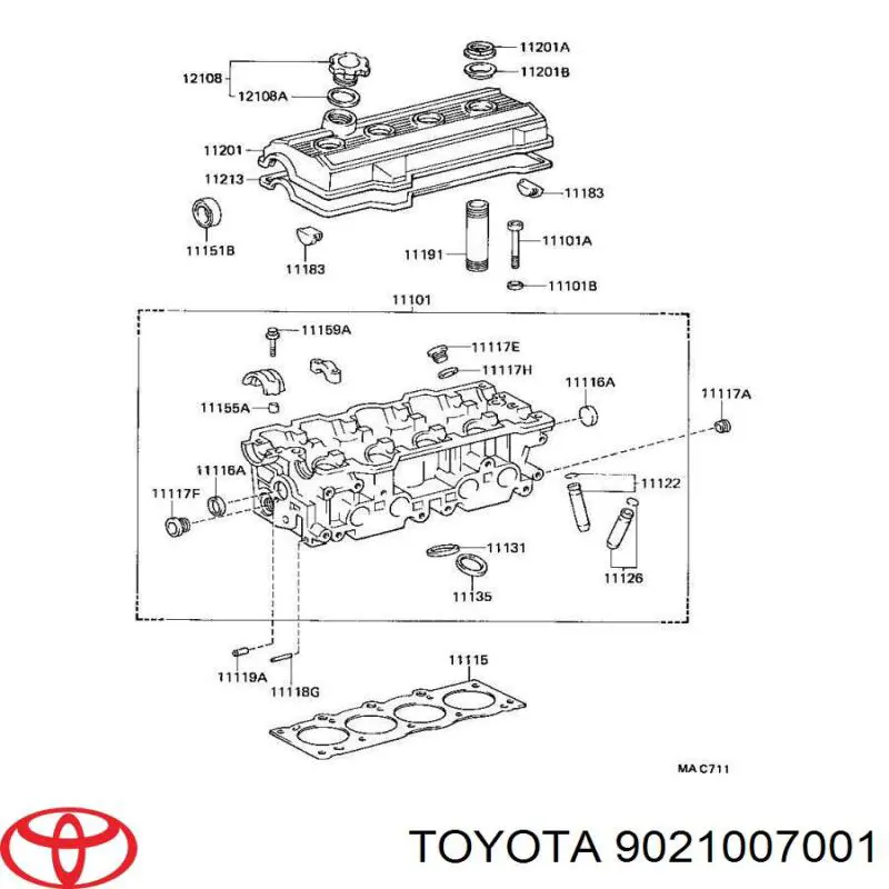 Шайба болта клапанної кришки Toyota 9021007001 ціна, від 2.32 USD