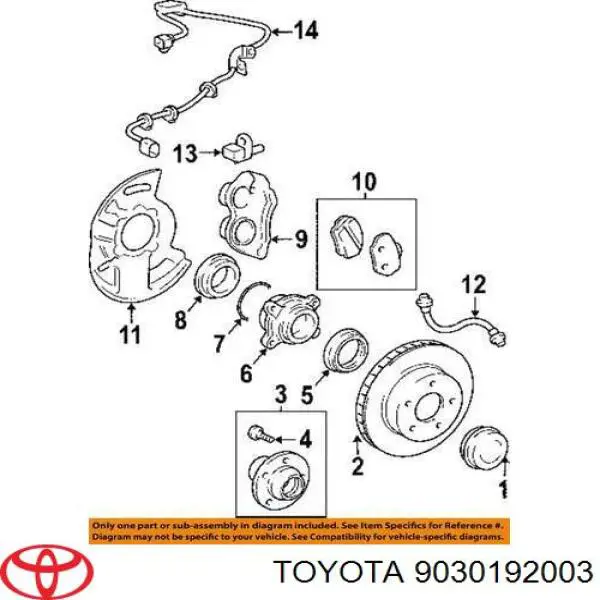 Кільце маточини Toyota 9030192003 ціна, від 2.85 USD