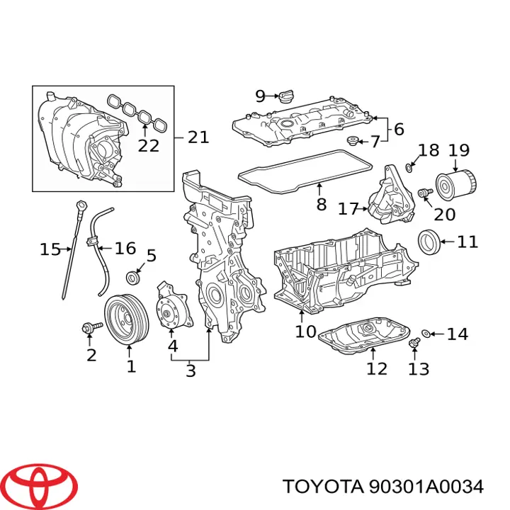  Toyota 90301A0034 ціна, від 3.23 USD
