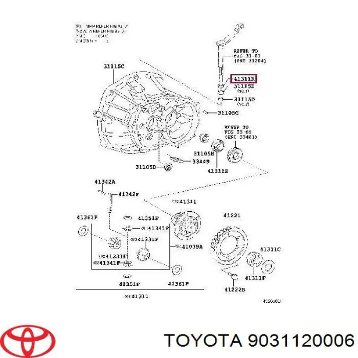 Купити 9031120006 Toyota Сальник куліси перемикання передач