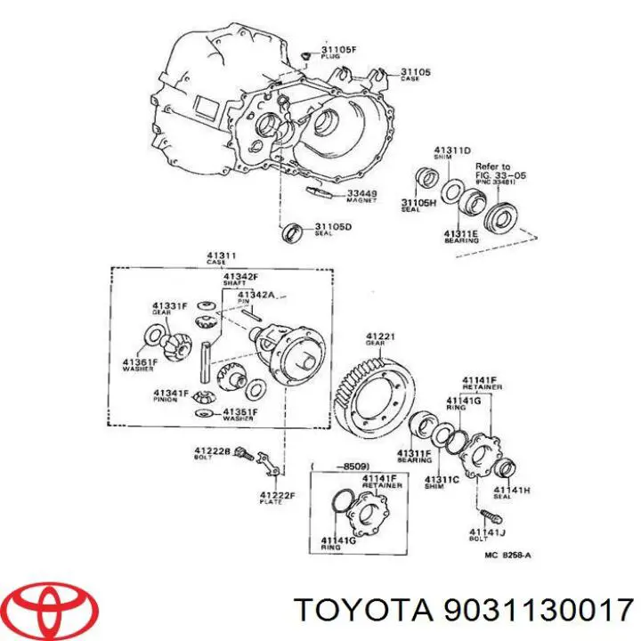 Купити 9031130017 Toyota Сальник коленвала передній