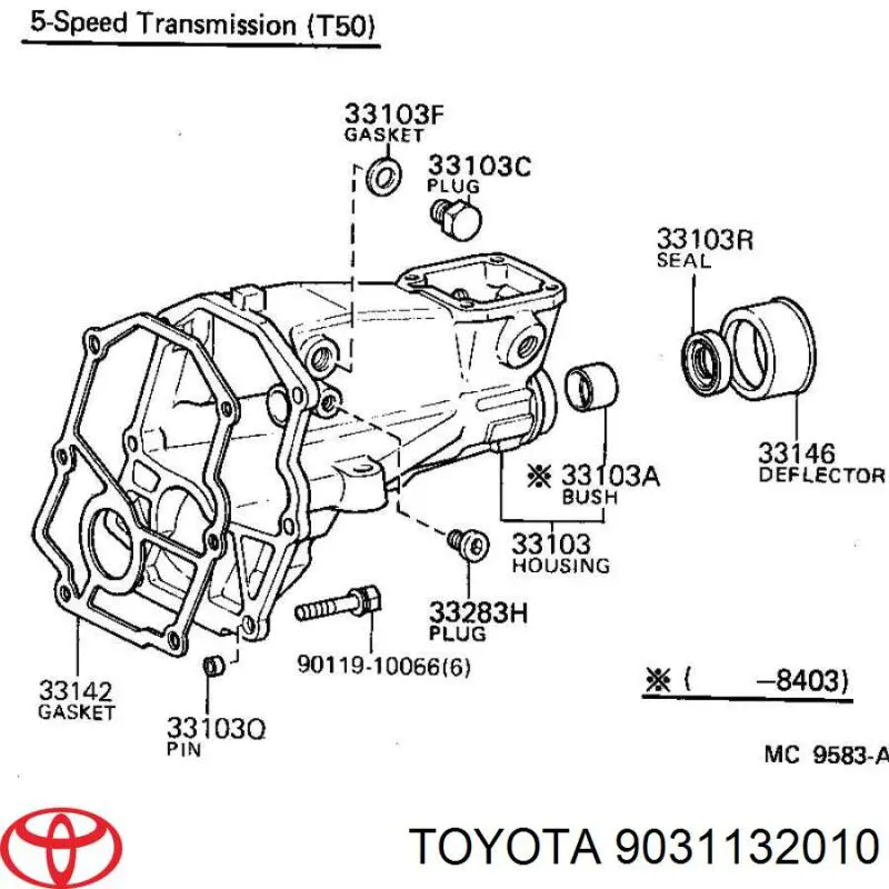 Сальник АКПП/КПП, вихідного/вторинного валу 9031132010 Toyota