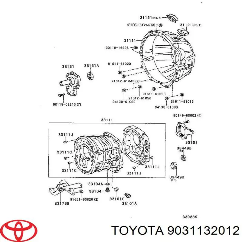 9031132012 Toyota сальник акпп/кпп, вхідного/первинного валу