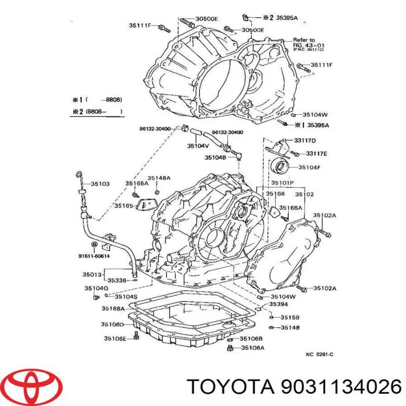 Купити 9031134026 Toyota Сальник піввісі переднього моста, лівої