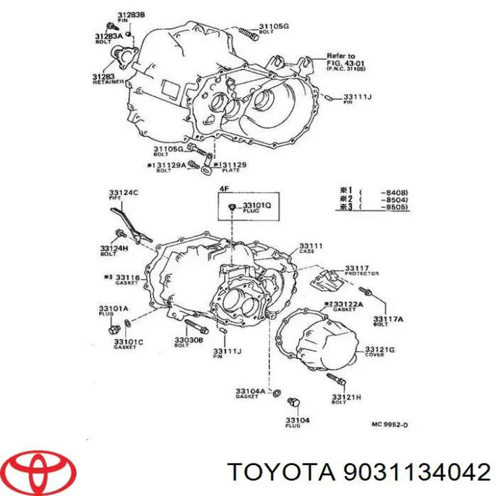 Сальник піввісі переднього моста, лівої Toyota 9031134042 ціна, від 5.77 USD
