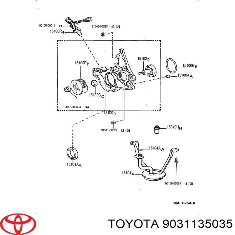 Купити 9031135035 Toyota Сальник коленвала передній