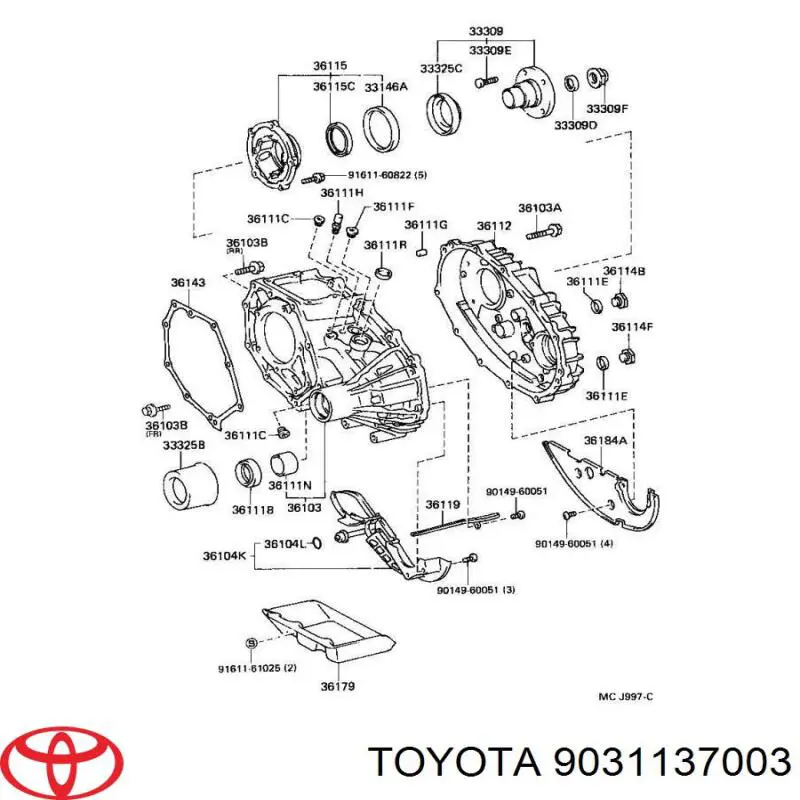 Купити 9031137003 Toyota Сальник піввісі переднього моста, правою