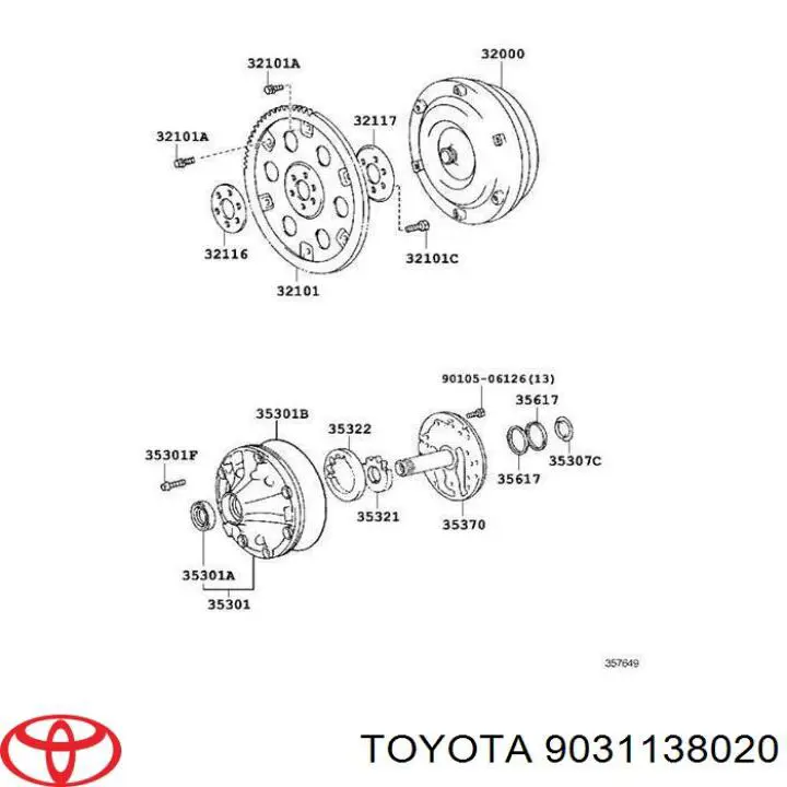 Сальник масляної помпи Toyota 9031138020 ціна, від 5.17 USD