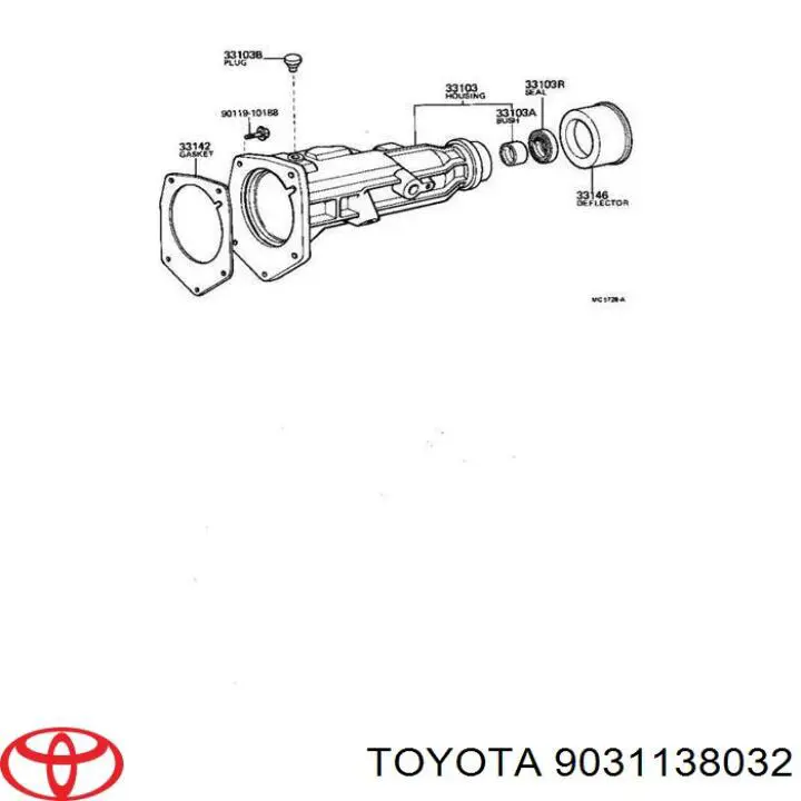 Сальник хвостовика редуктора заднього моста Toyota 9031138032 ціна, від 4.78 USD