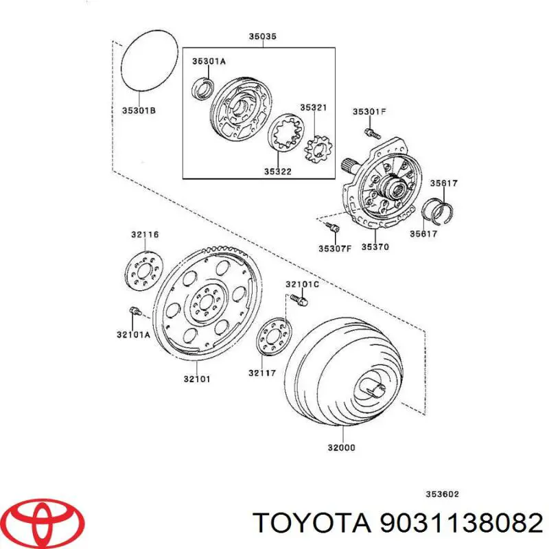 Сальник масляного насосу Toyota Previa (ACR3) (Тойота Превія)