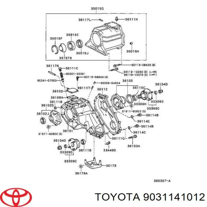 9031141012 Toyota сальник роздавальної коробки, передній вихідний