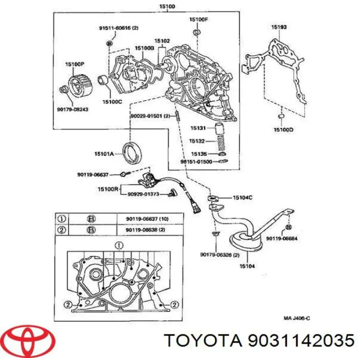 Сальник коленвала двигуна, передній Toyota 9031142035 ціна, від 4.38 USD
