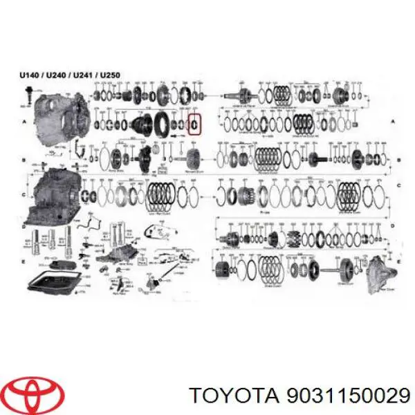 Сальник півосі переднього моста Toyota 9031150029 ціна, від 10.17 USD