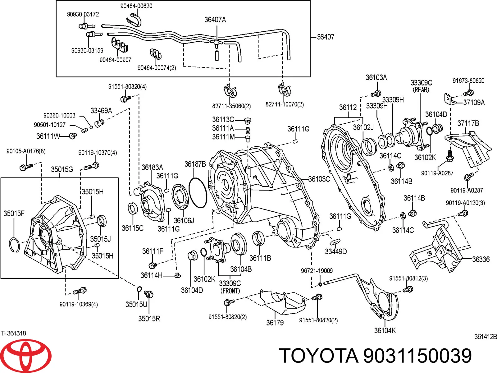 Сальник роздавальної коробки, передній вихідний Toyota 9031150039 ціна, від 8.77 USD