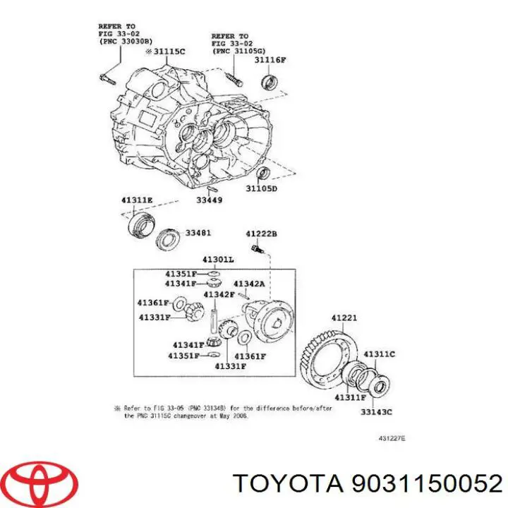 Сальник піввісі переднього моста, лівої Toyota 9031150052 ціна, від 9.39 USD